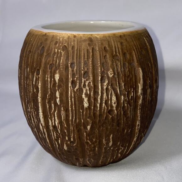 Vintage Tiki Mug Cocktail Bar Drinks Tropical Coconut Pot Planter Decor Hawaii - Picture 3 of 12